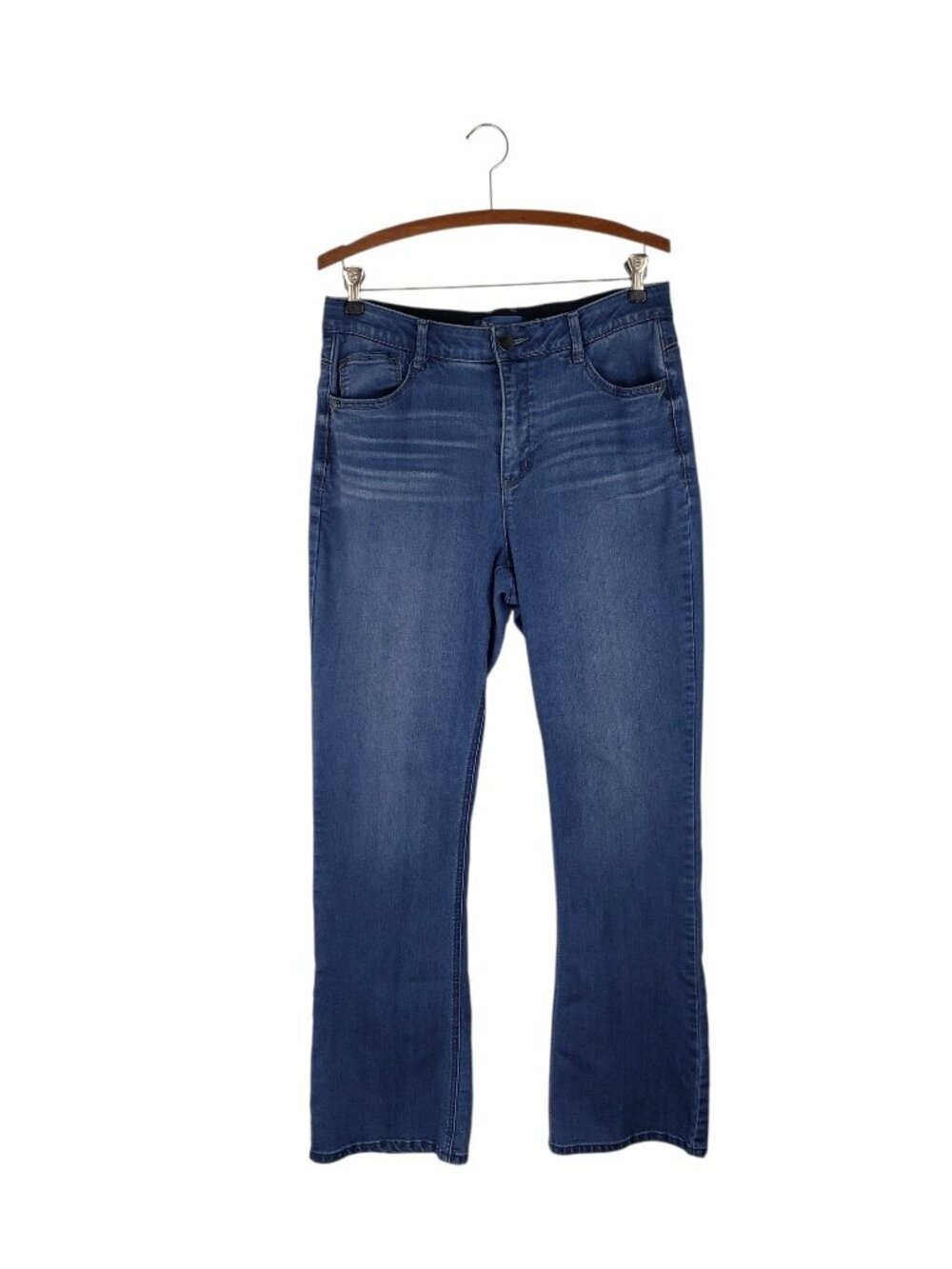 Democracy Ab Solution Itty Bitty Boot Jeans Medium Blue Wash Denim Womens 10